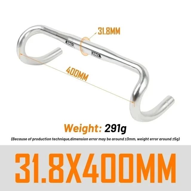 UltraLight Road Bike Handlebar Bent Bar 25.4/31.8MM 360/380/400/420/440/460MM