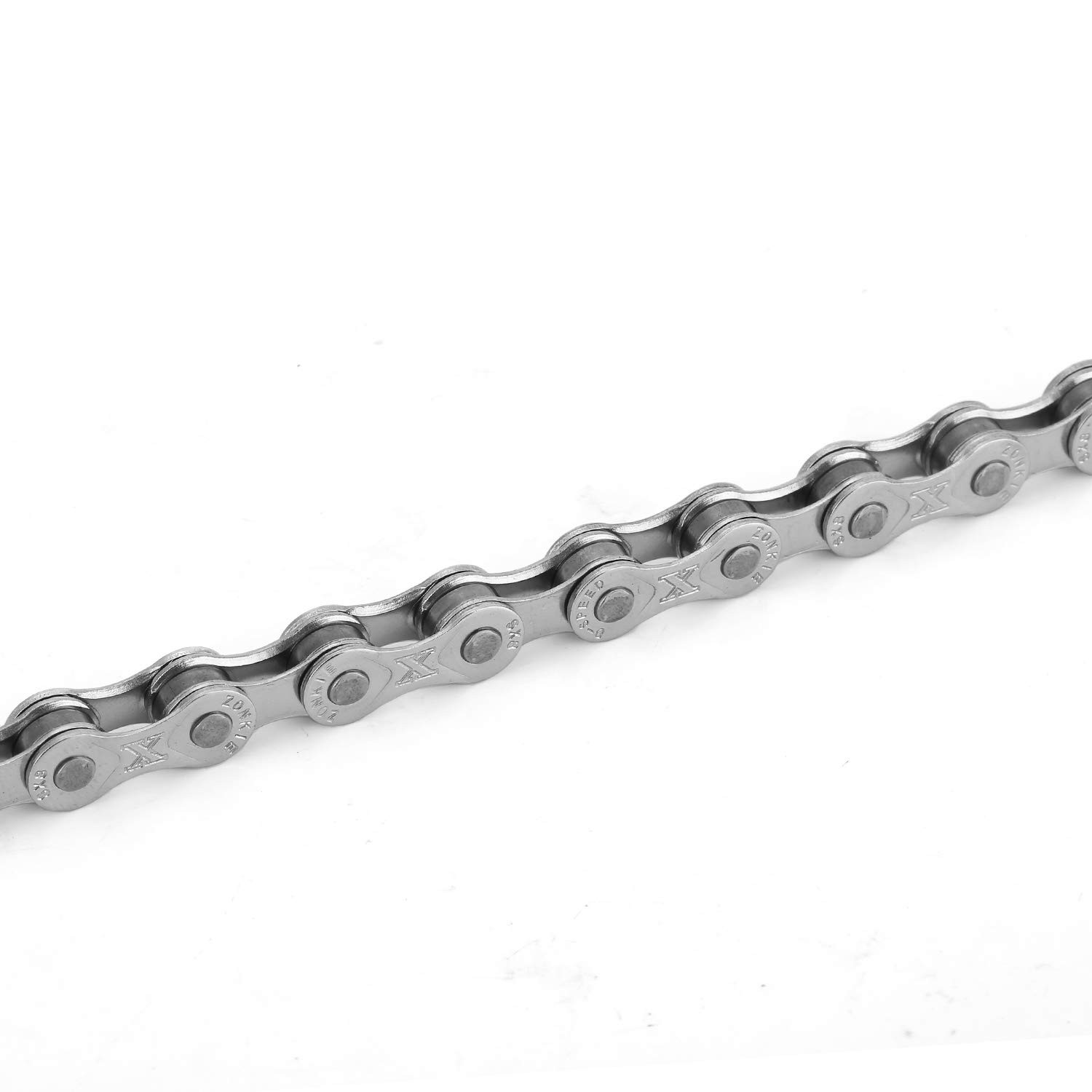 ZONKIE 6/7/8 Speed Bike Chain 1/2 x 3/32 Inch 116 Links Silver