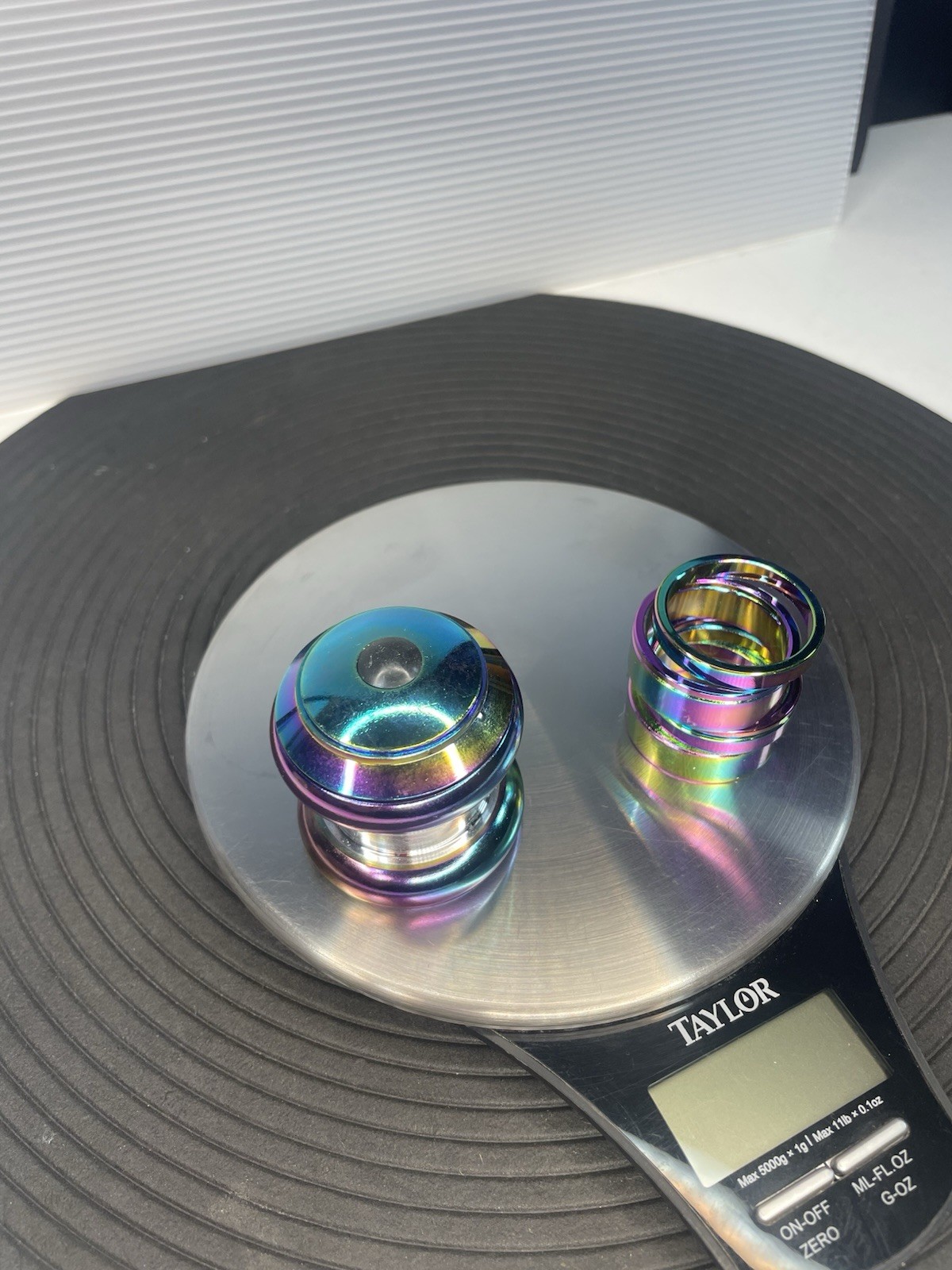1 1/8” OIL SLICK RAINBOW Klunker Conversion Headset With Spacers Schwinn BMX