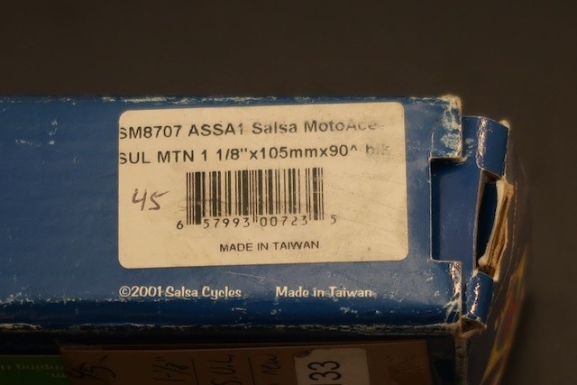 105mm x 25.4 Salsa Moto Ace zero degree stem 25.4 bore new in the box
