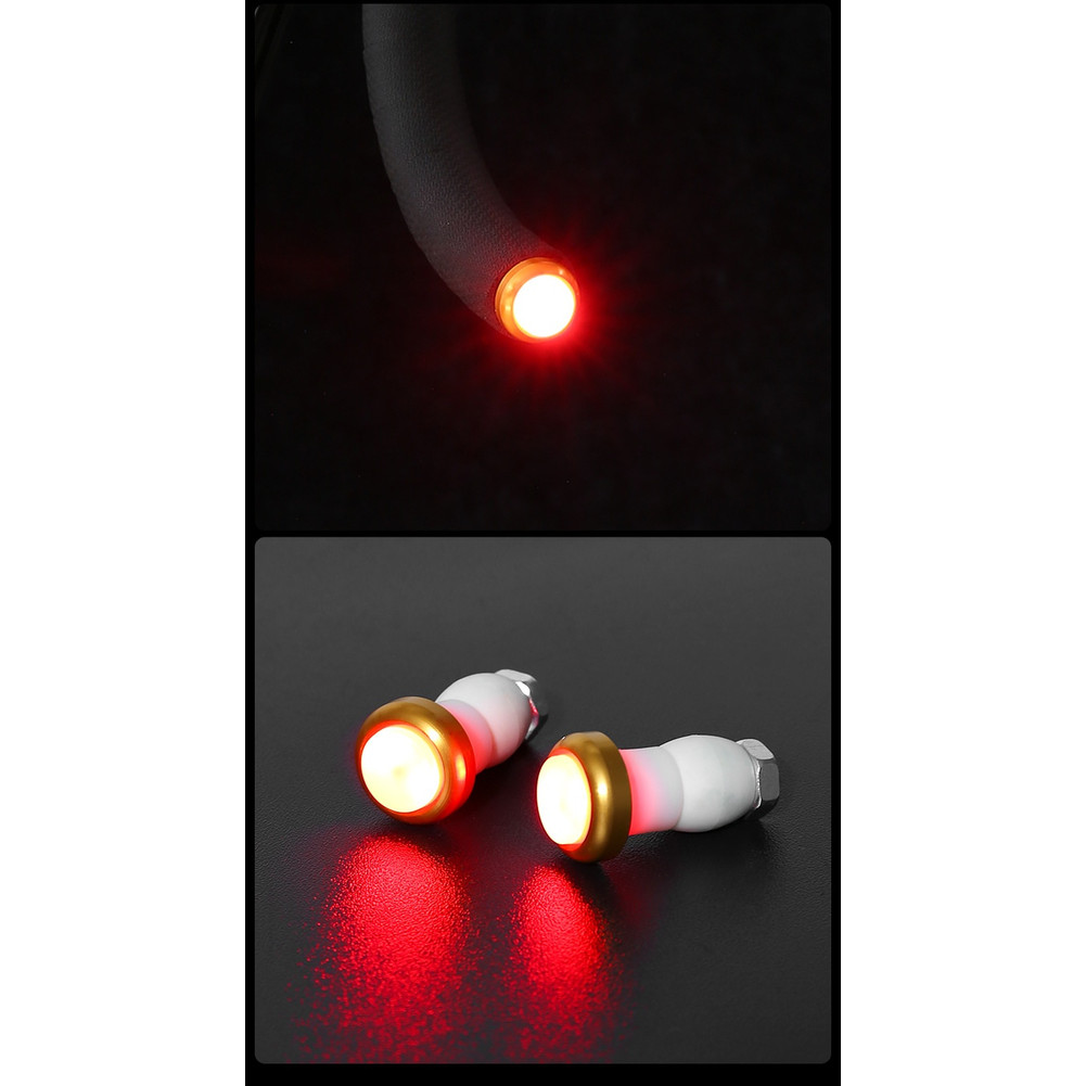 LED Bike Handlebar End Light Aluminum Alloy Safety Signal with Multiple Modes