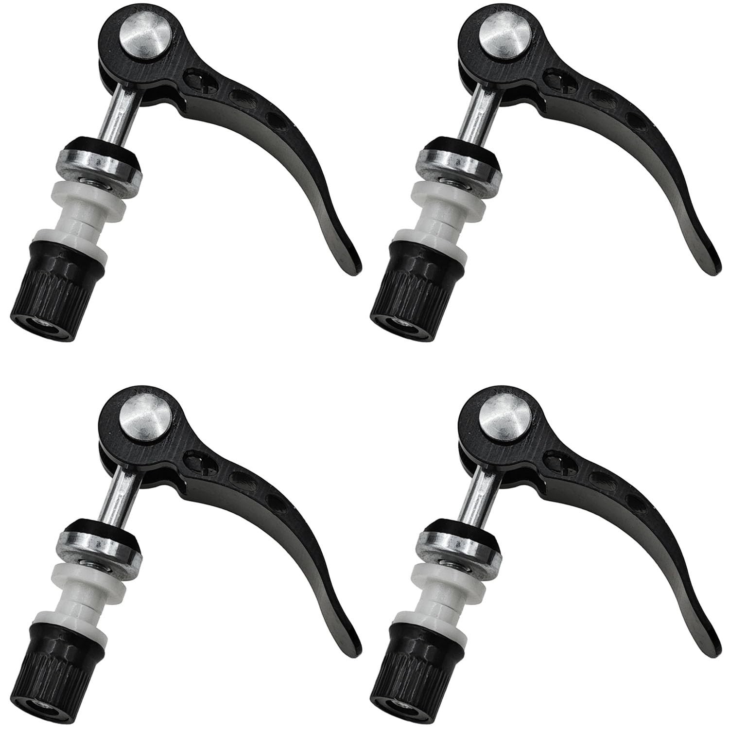 4 Pcs Bike Quick Release Clamps Aluminium Alloy M6x55mm Seatpost Skewers