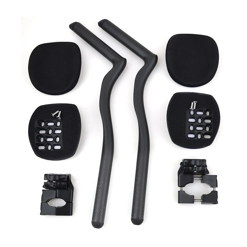 Carbon Fiber Bicycle Triathlon Bar 55° Degree Anti-slip Integrated Aero Rest Bar