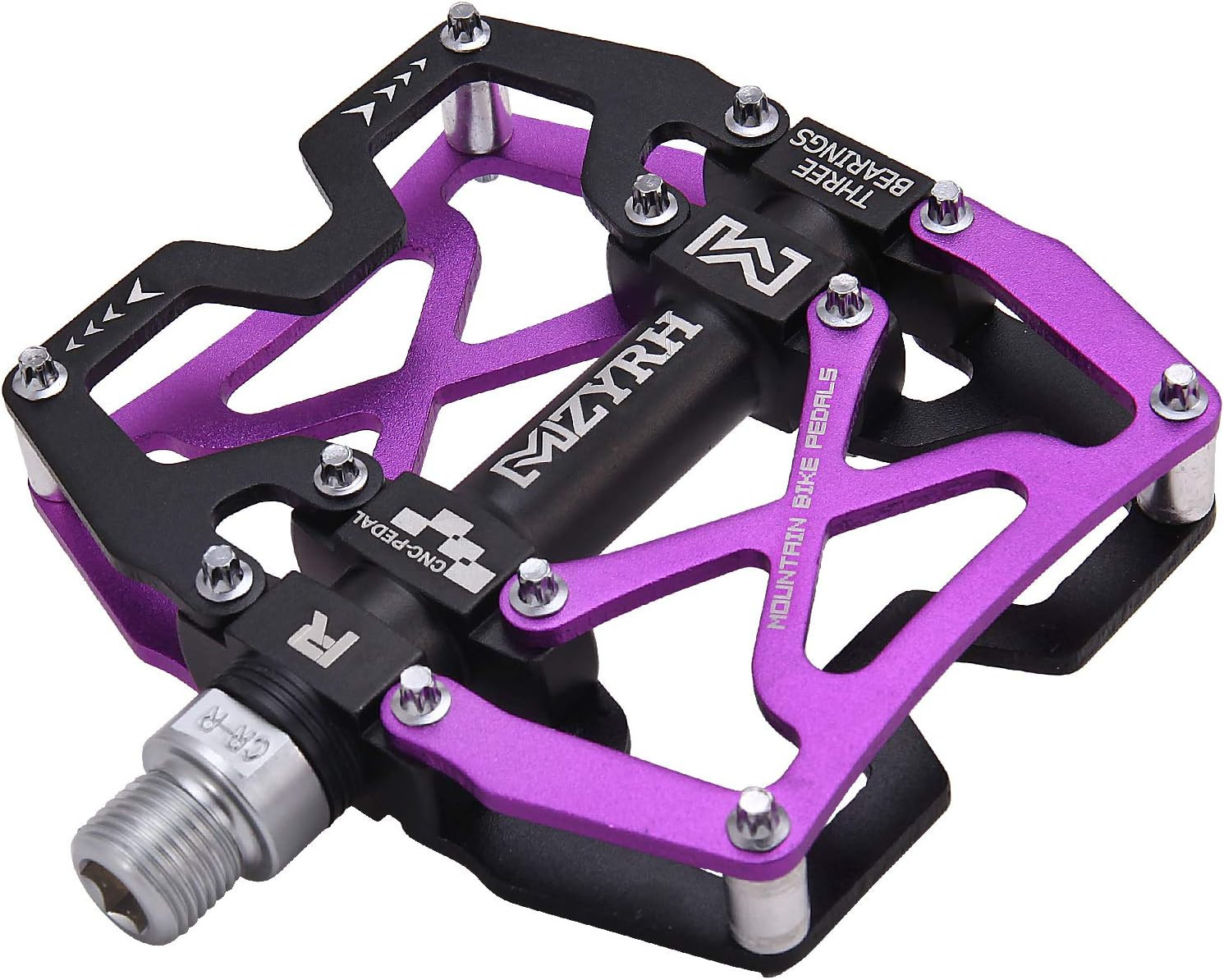 Mountain Bike Pedals, Ultra Strong Colorful CNC Machined 9/16″ Cycling Sealed 3