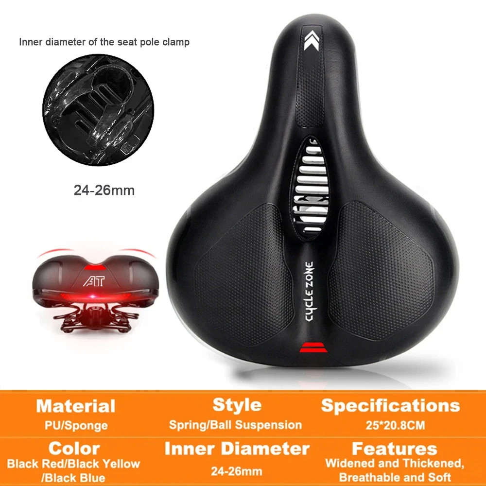 For bike Extra Wide Big Bum Bike Saddle Seat Bicycle Gel Pad Soft Comfort US