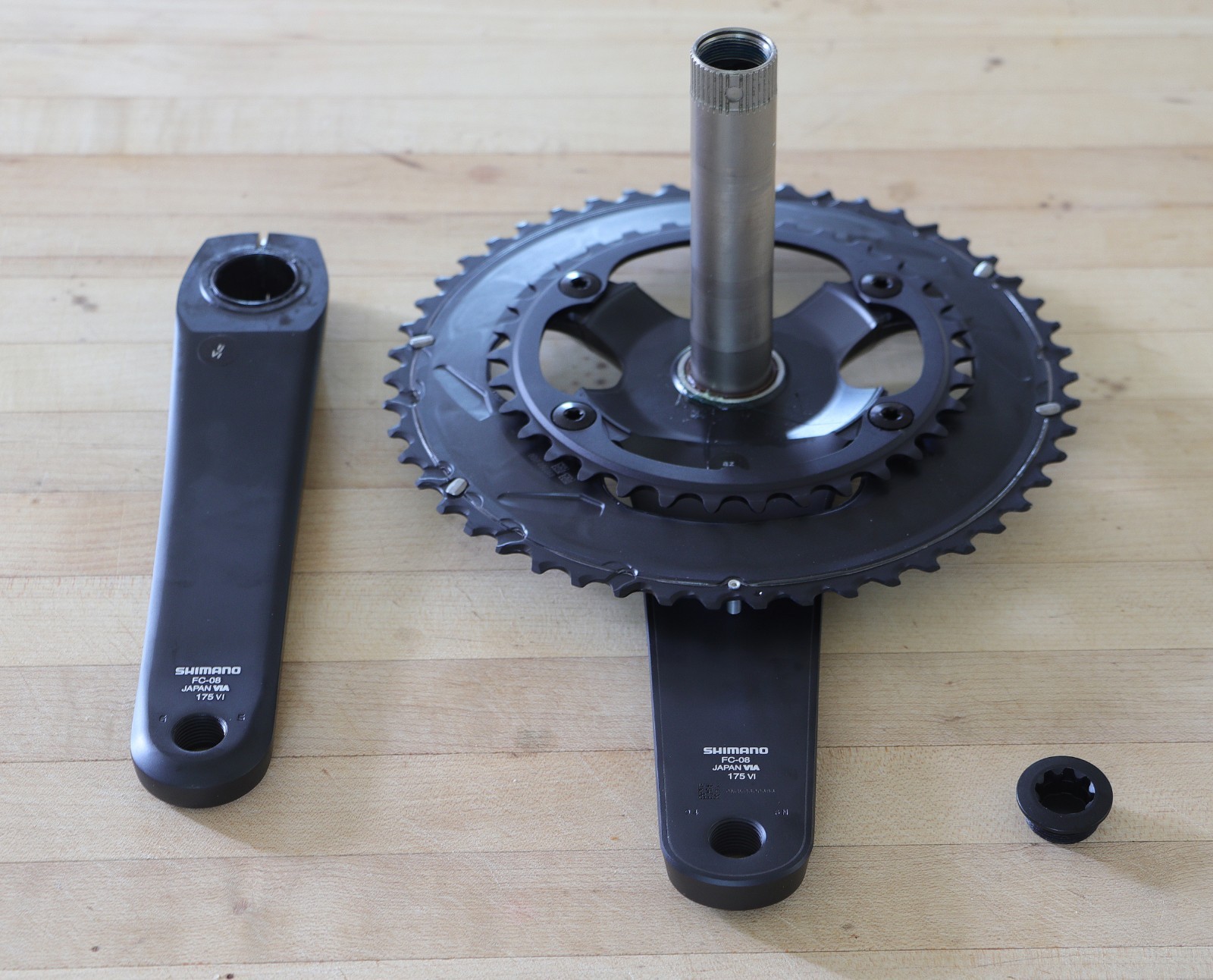 Shimano Ultegra FC-08 2x 11-Speed 175mm 110BCD 50/34T 47.5mm Hollowtech II Black
