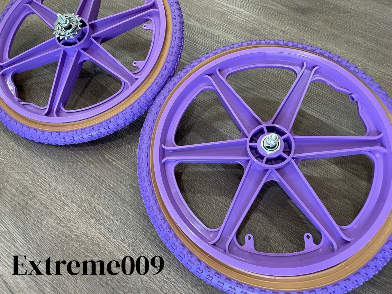 20″ Bicycle Mag Wheels Set PURPLE BMX Bike with 20×1.75 Comp PURPLE tires
