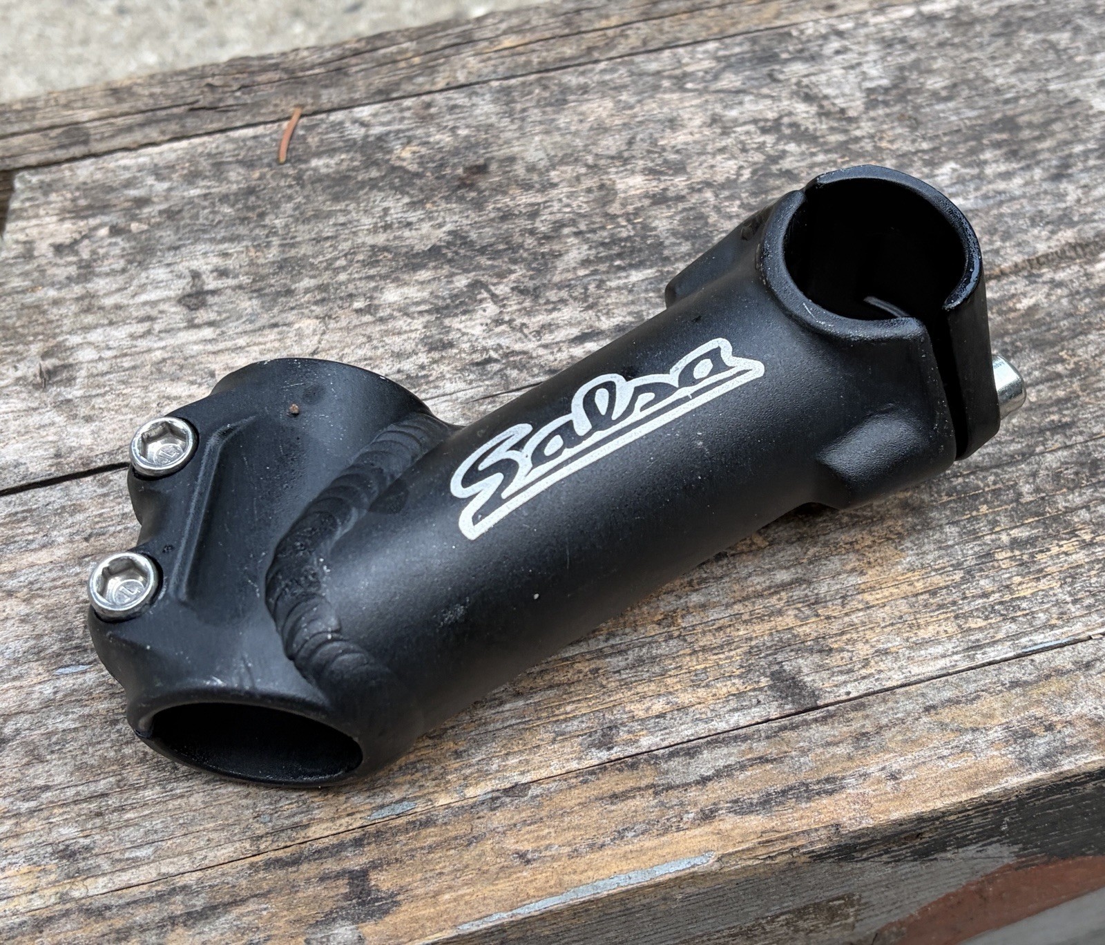 Salsa Threadless Stem 1 1/8″ Steerer 25.4 Riser 80mm Black Vintage Mountain Bike