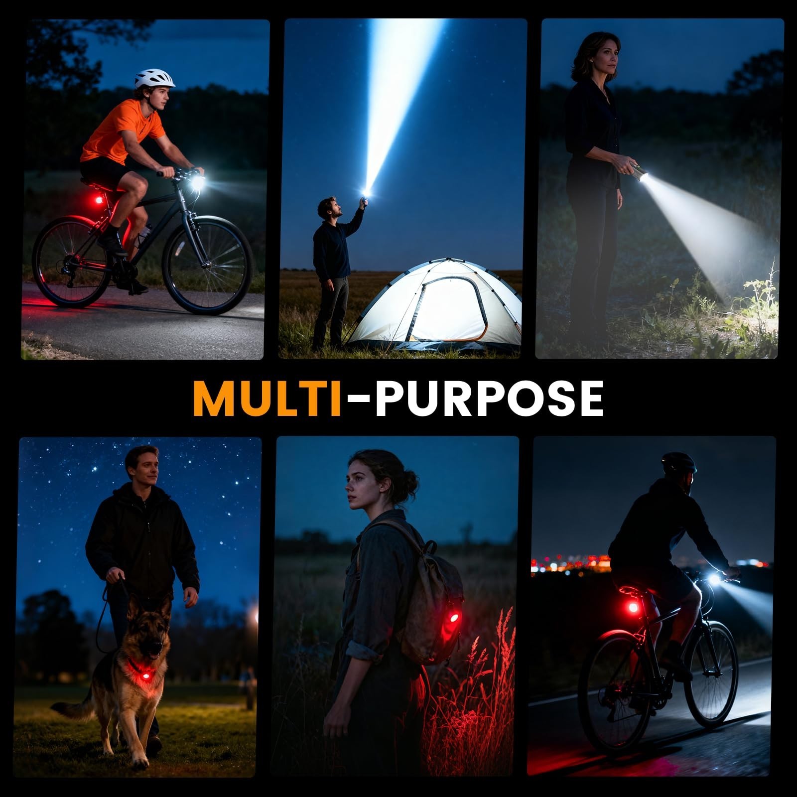 Bike Lights for Night Riding, 2000LM Bike Headlight and Taillight Set with Br…