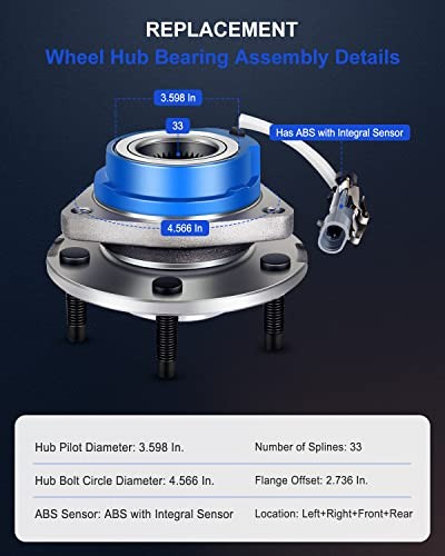 513121 Wheel Bearing Hub Front & Bearing Assembly – Front/Rear 5