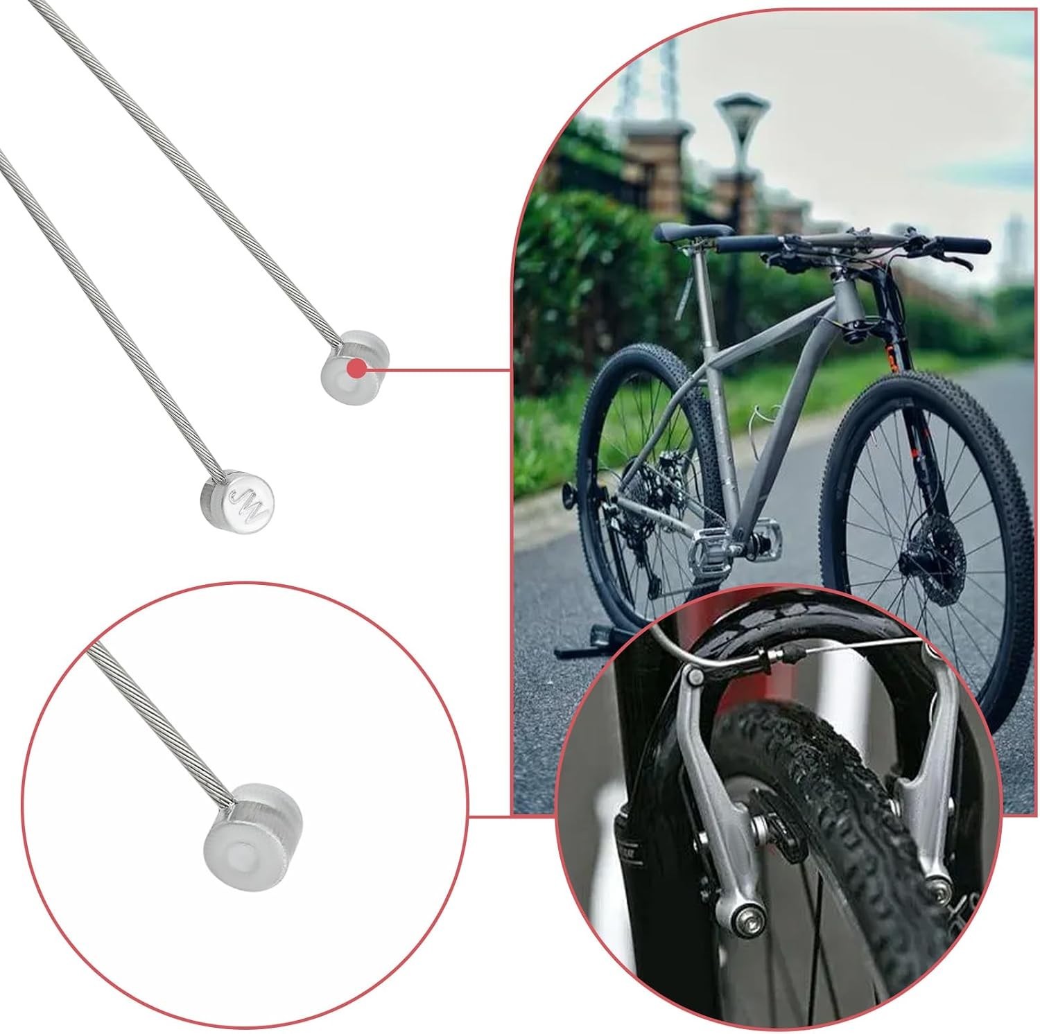 Silver Double-End Straddle Wires – 110mm Compatibility for Vintage & Modern B…