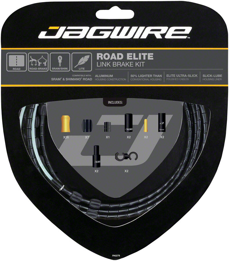 Jagwire Road Elite Link Brake Cable Kit SRAM Ultra-Slick Black