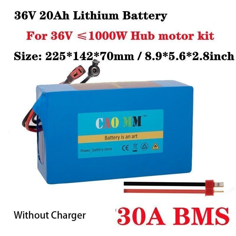 36V 20AH Lithium Ebike Battery 30A For 100W-1500W Electric Bicycle Bike Scooter