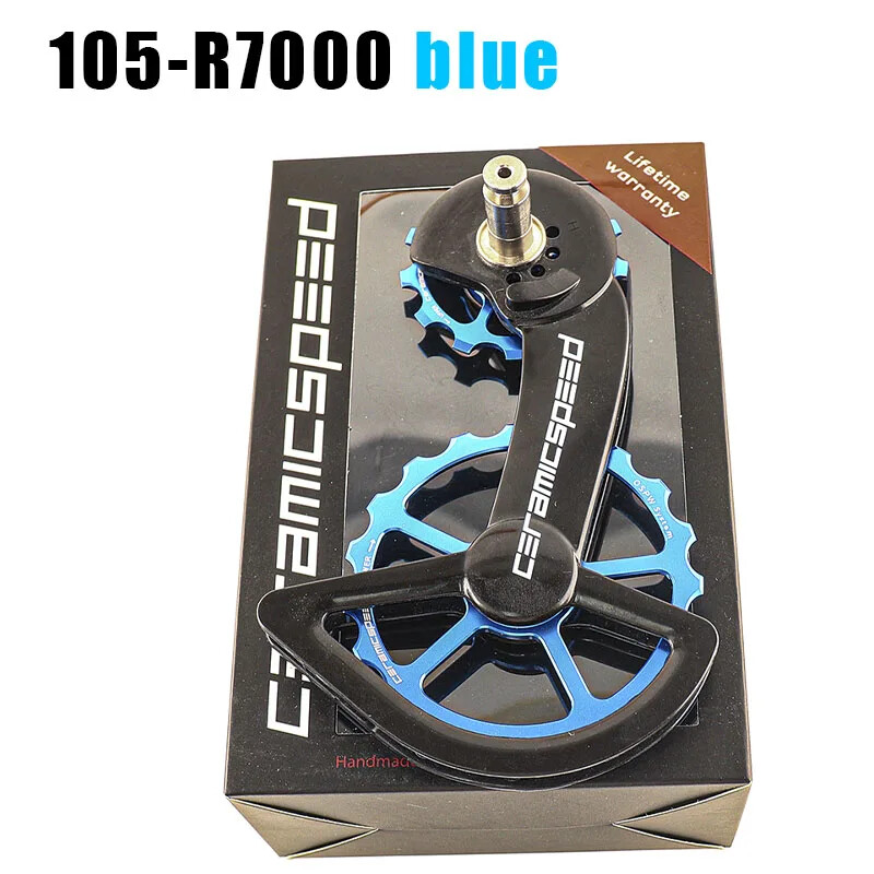 Road Bike Carbon Fiber Ceramics Bearing Guide Wheel Rear Pulley Rear Derailleurs