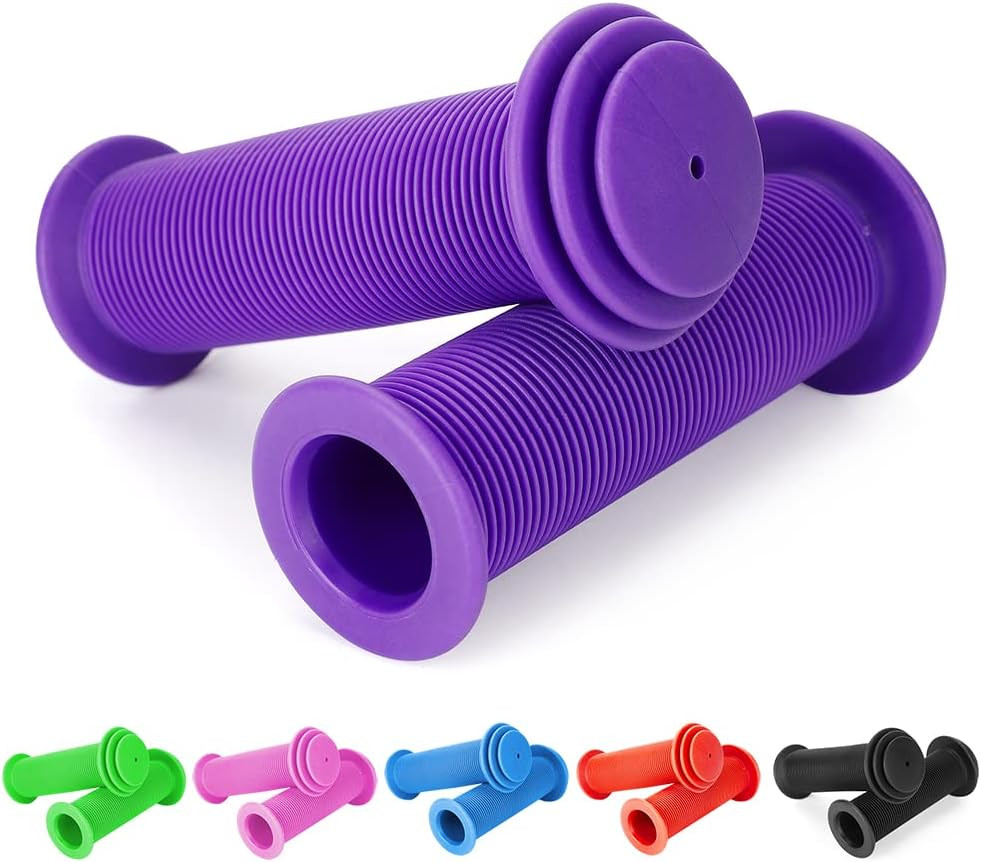 Kids Bike Grips – 105mm Bicycle Handlebar Grips With Mushroom Pattern for Bikes,