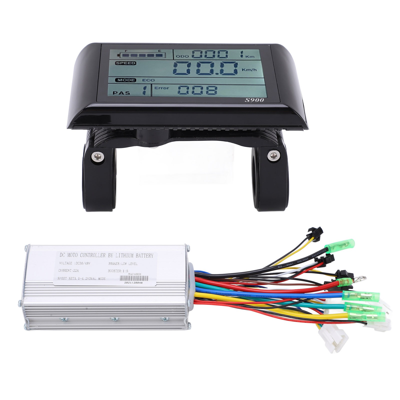 36V 48V 22A Brushless Motor Controller & LCD-S900 Display Kit For E-Bike