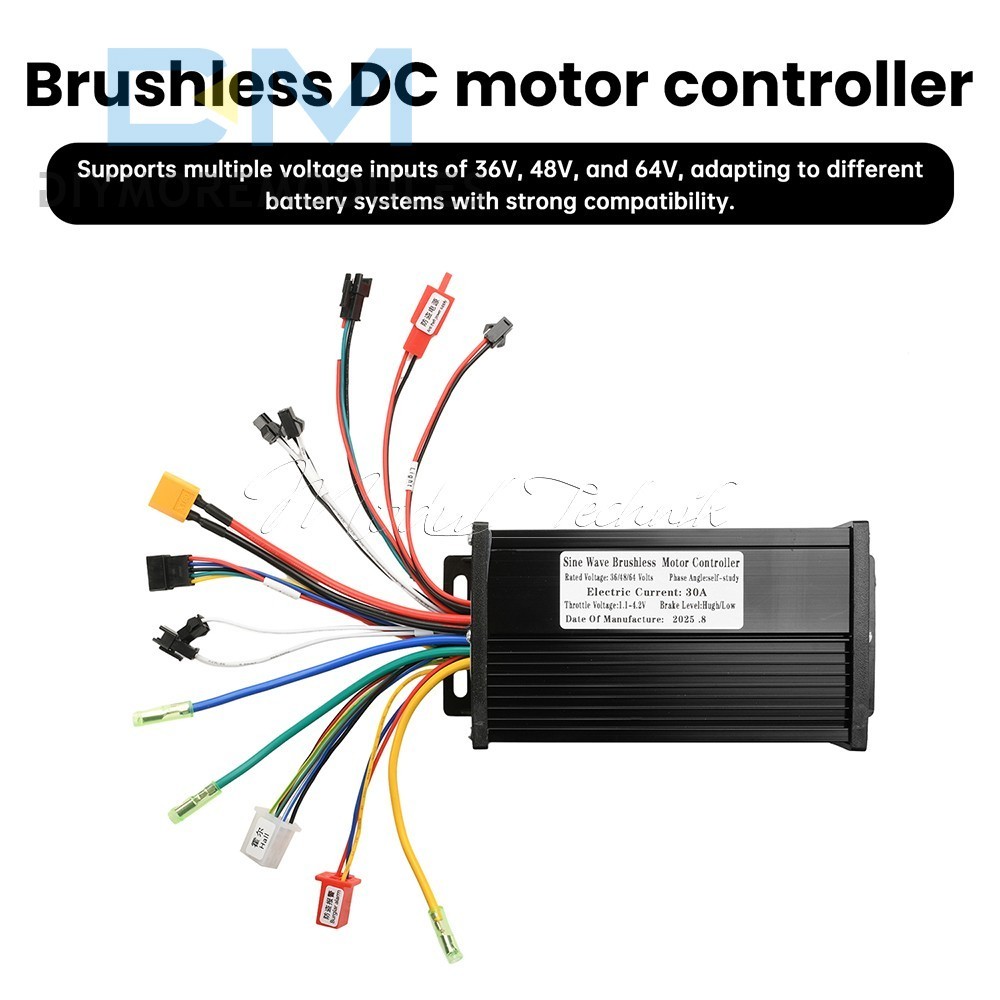 36V48V64V 30A Sine Wave Brushless Motor Controller 750-1500W Driver S866 LCD