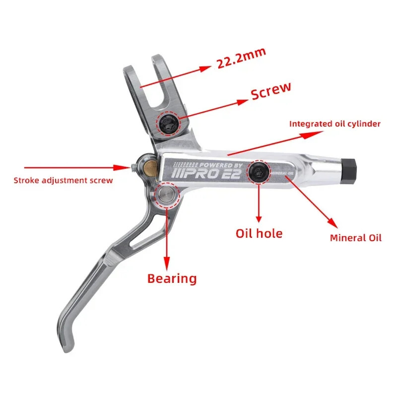 800/1550mm Bike Hydraulic Disc Brake 2 Piston Oil Pressure MTB DH AM Ebike Brake