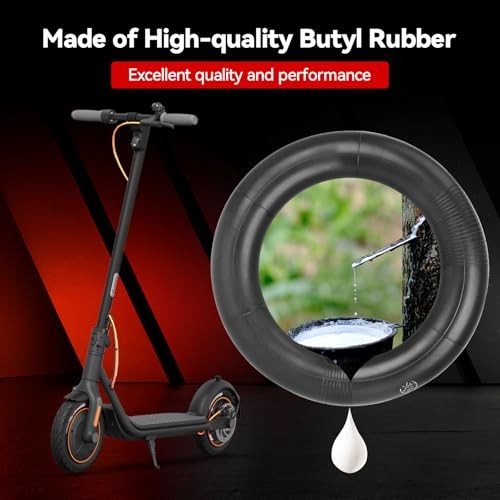 10 Inches Inner Tube 10×2.125, Thicker 2 mm Heavy-Duty Inner 90° Angled Valve