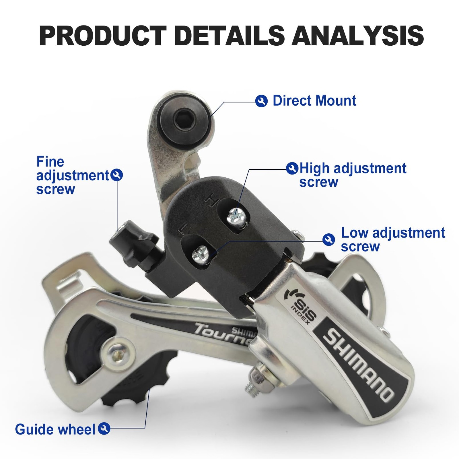 RD-TY21B 6/7 Speed Rear Derailleur – Direct Mount for Mountain Bikes, Tricycl…
