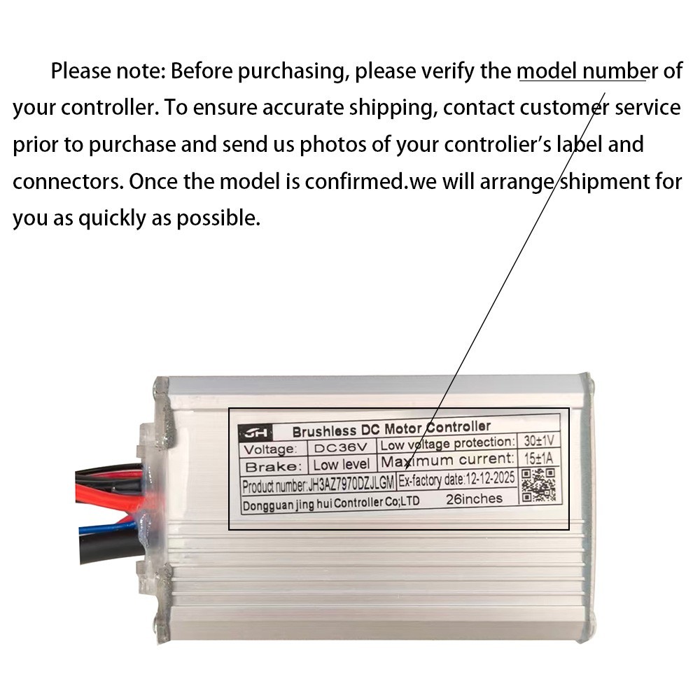 Brushless Motor Controller JH3AZ7970DZJGM 36V 15A Electric Bike Conversion Kit