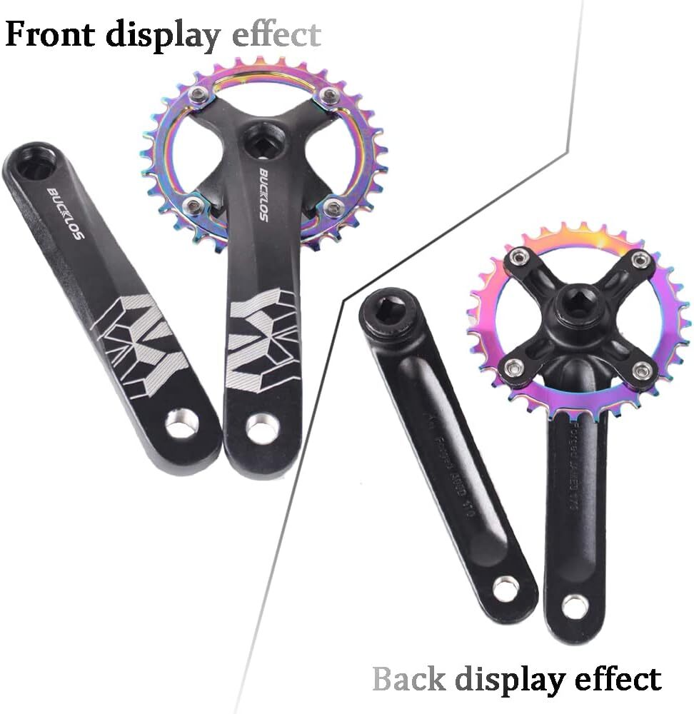 BUCKLOS 104bcd Bike Crank 30-42T Narrow Wide Single Chainring MTB Bike Crankset