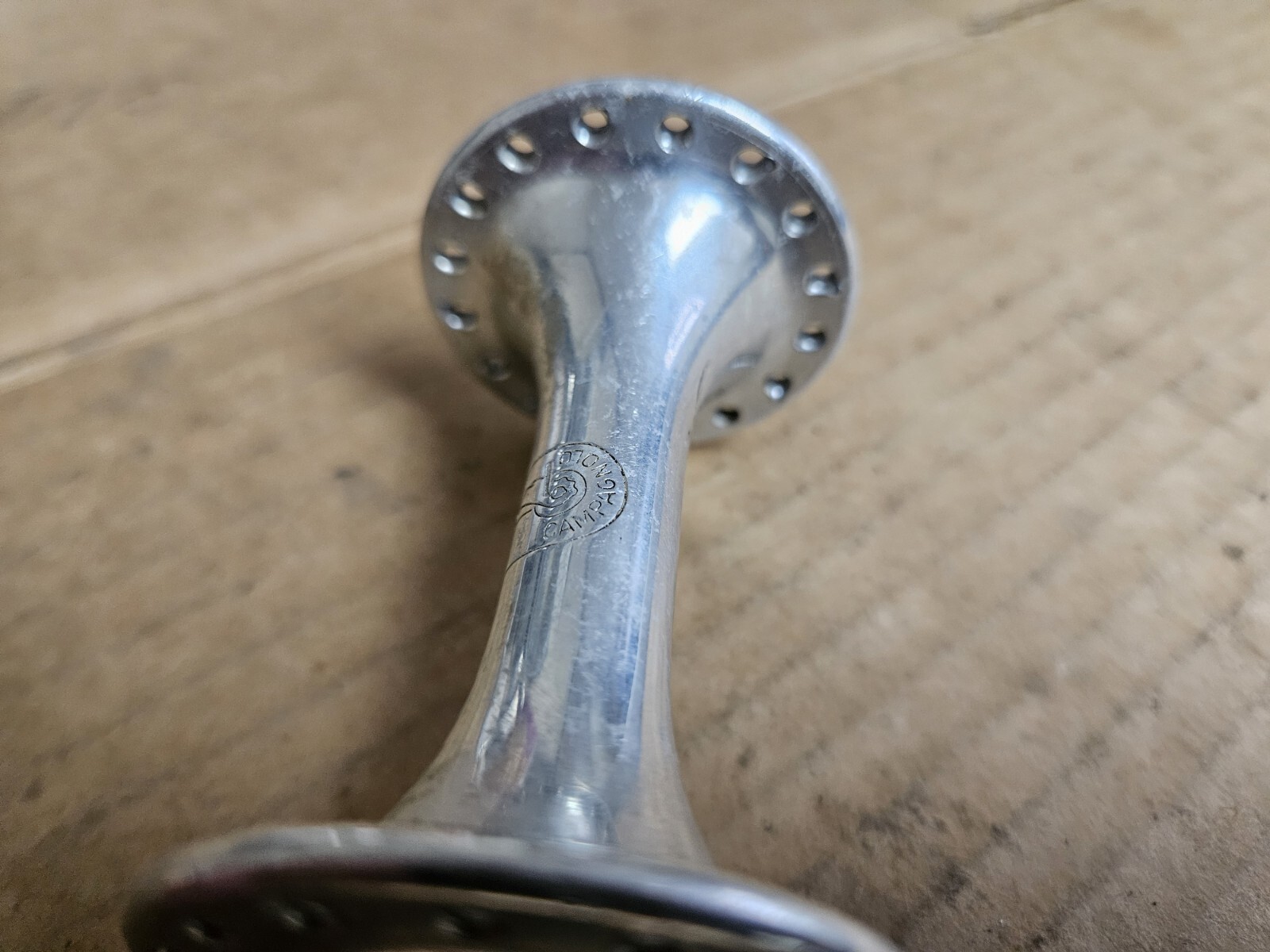 Vintage Campagnolo Front Hub, 32 holes, 100 mm spacing, small flange, used