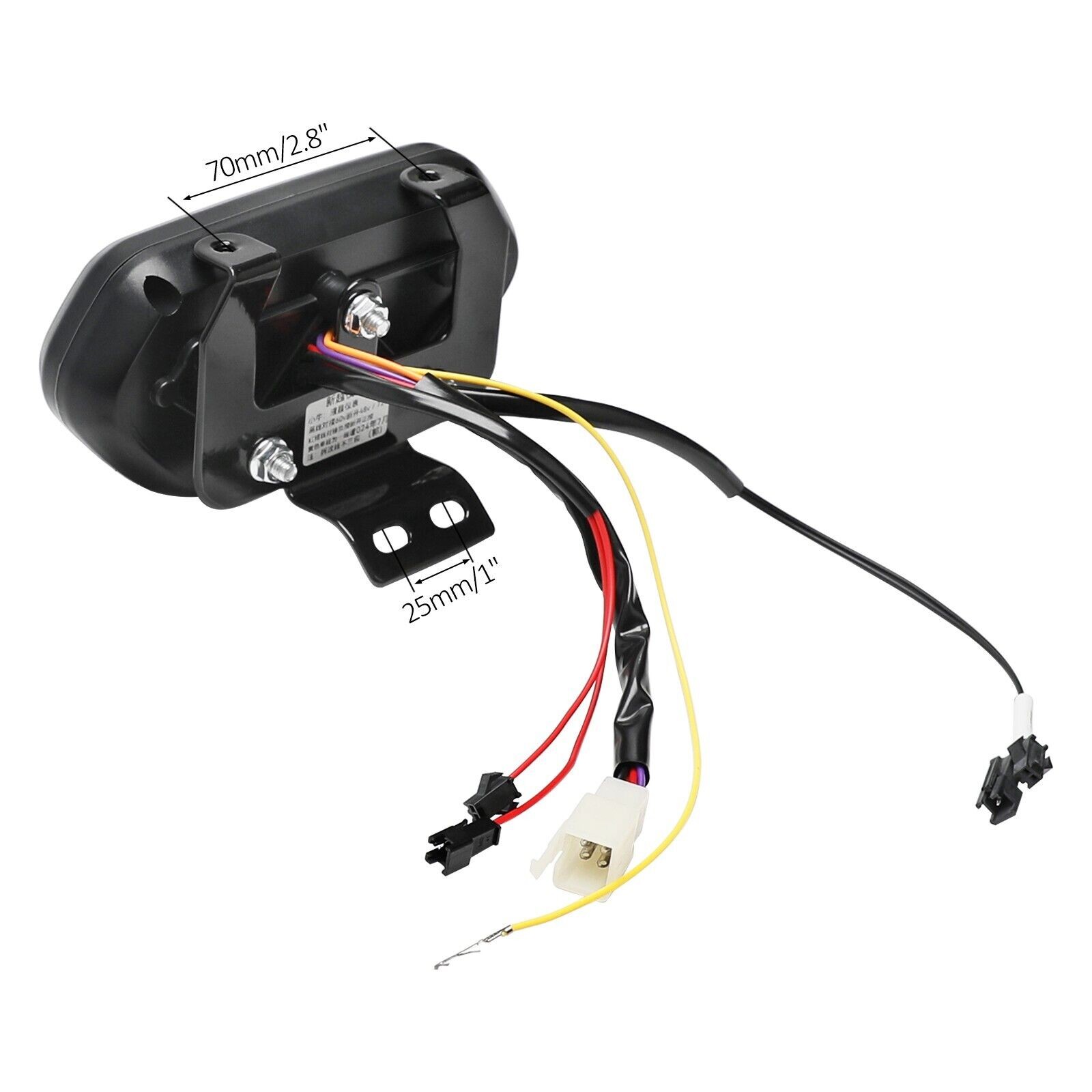 48V 60V 72V Scooter Ebike LCD Display Speedometer, Sensorless/Phase Wire Meter
