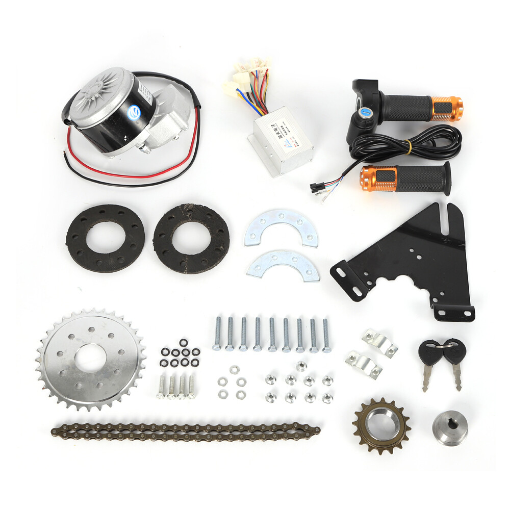 250W 24V Electric E-Bike Conversion Kit Brush Motor w/freewheel Motor Controller