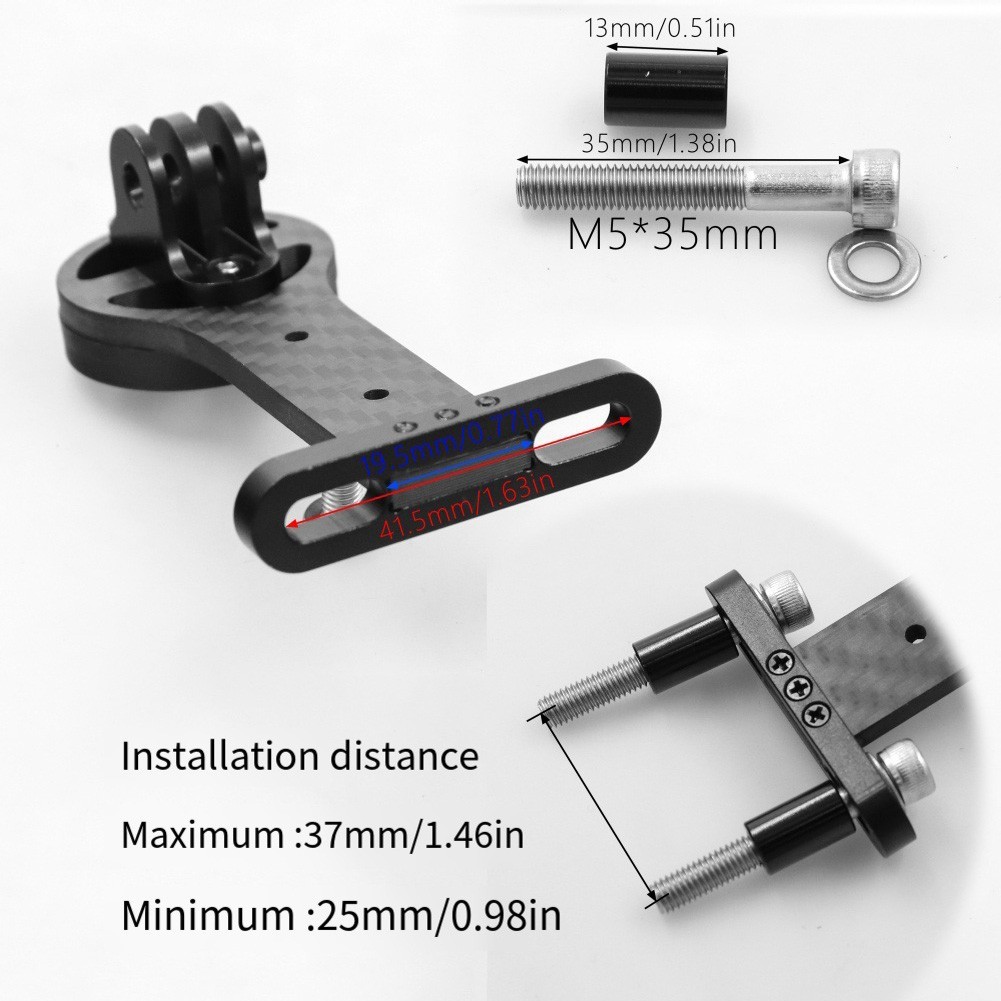Aluminum Carbon Fiber Mount for Bike Handlebar Suitable for Garmin and