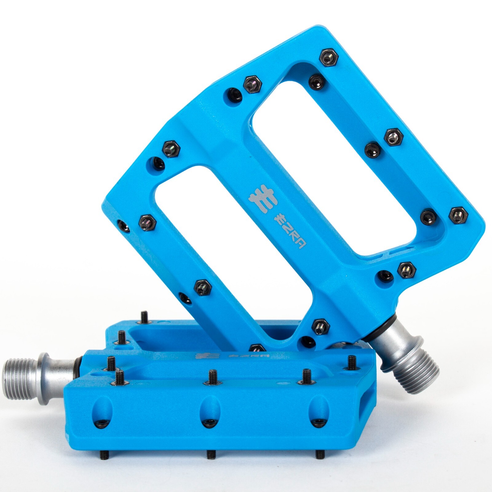 EZRA BMX Flats Plus Bike Pedal – 9/16″ Chromoly Sealed Axle – Metal Pins