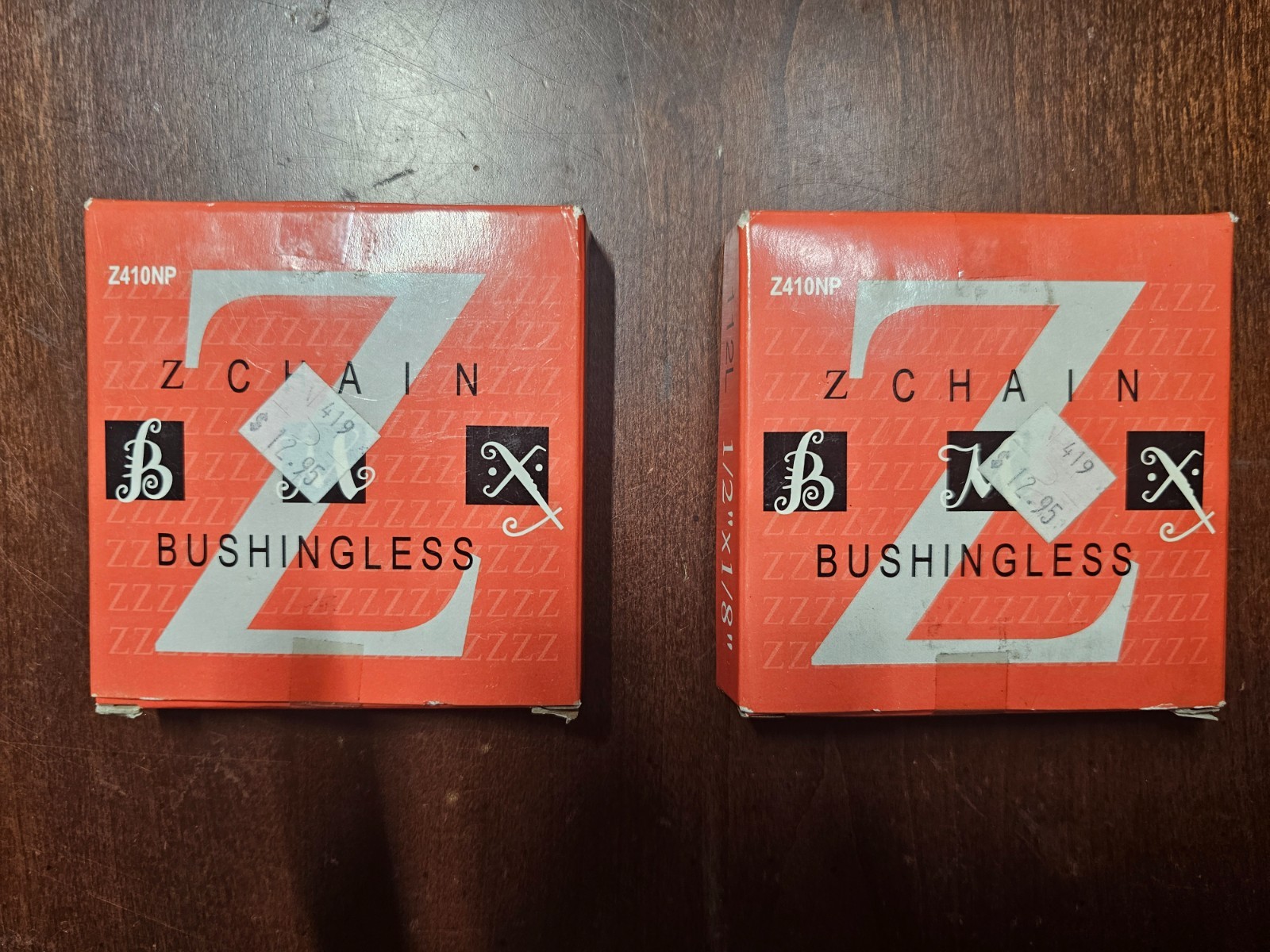 NIB Set of 2 KMC Z410NP Bushingless Z Bike Chains 1/2″x1/8″ 112 Links 1 speed
