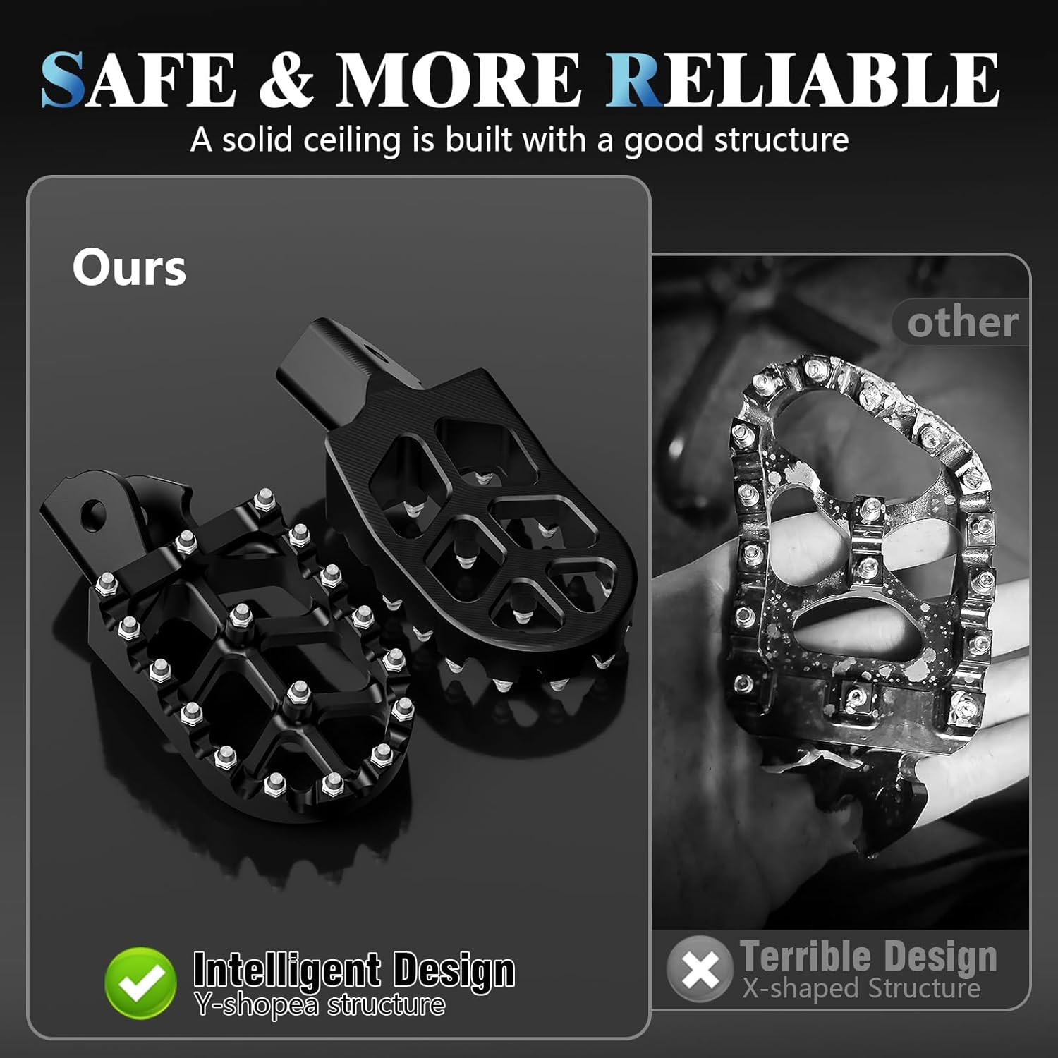 Electric Dirt Bike Wider Foot Pegs Footpegs Surron Sur Ron LBX Eride Pro SS 2.0