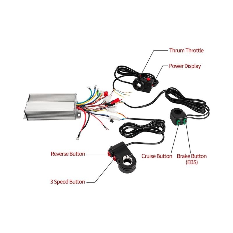LUNYEE 8 Inch Electric BLDC Wheel Geared Hub Motor Double Shaft Hub Motor Kit
