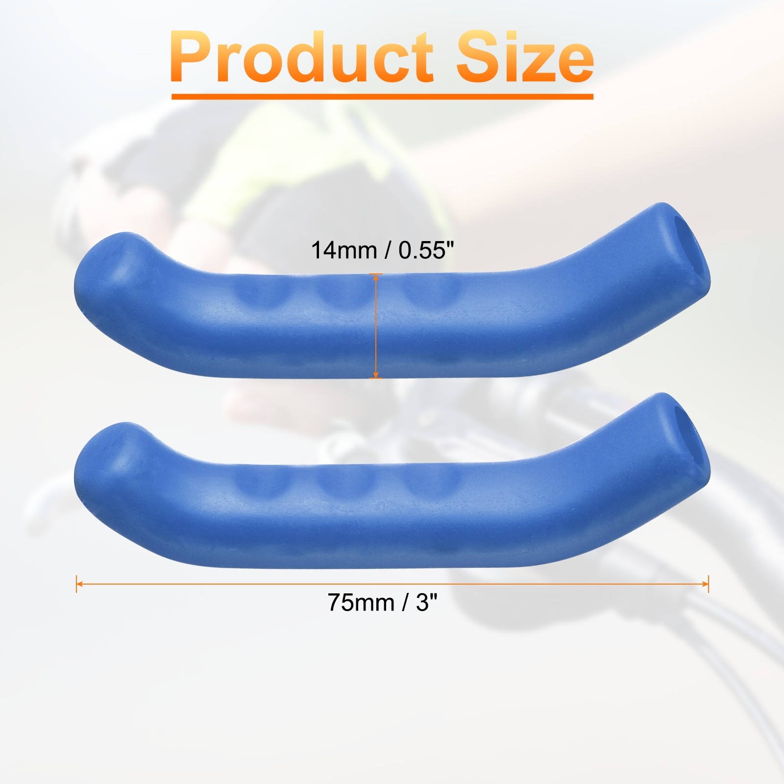 1 Pair Brake Lever Cover Silicone Anti-Slip Bike Brake Lever Protector Blue