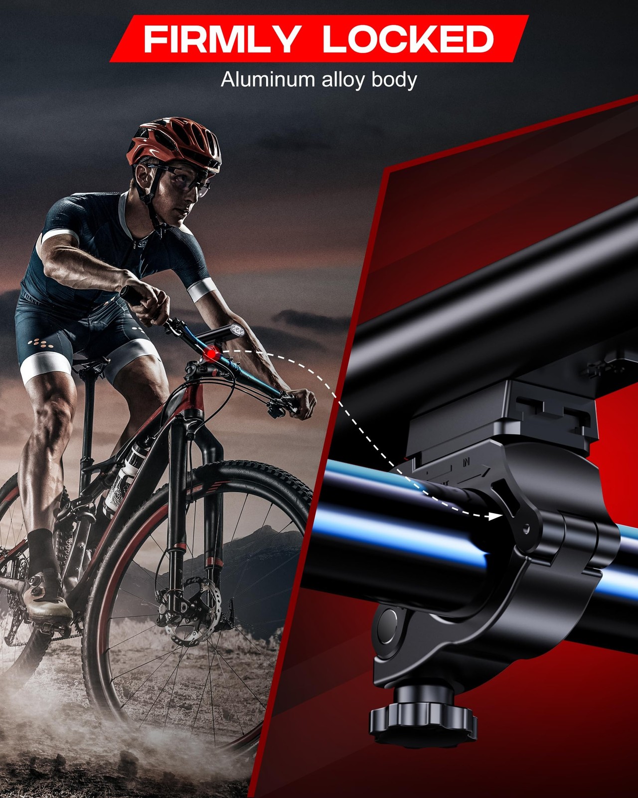 High Lumen Bike Light Set, Prasky Rechargeable Bicycle Lights Front and Rear,…