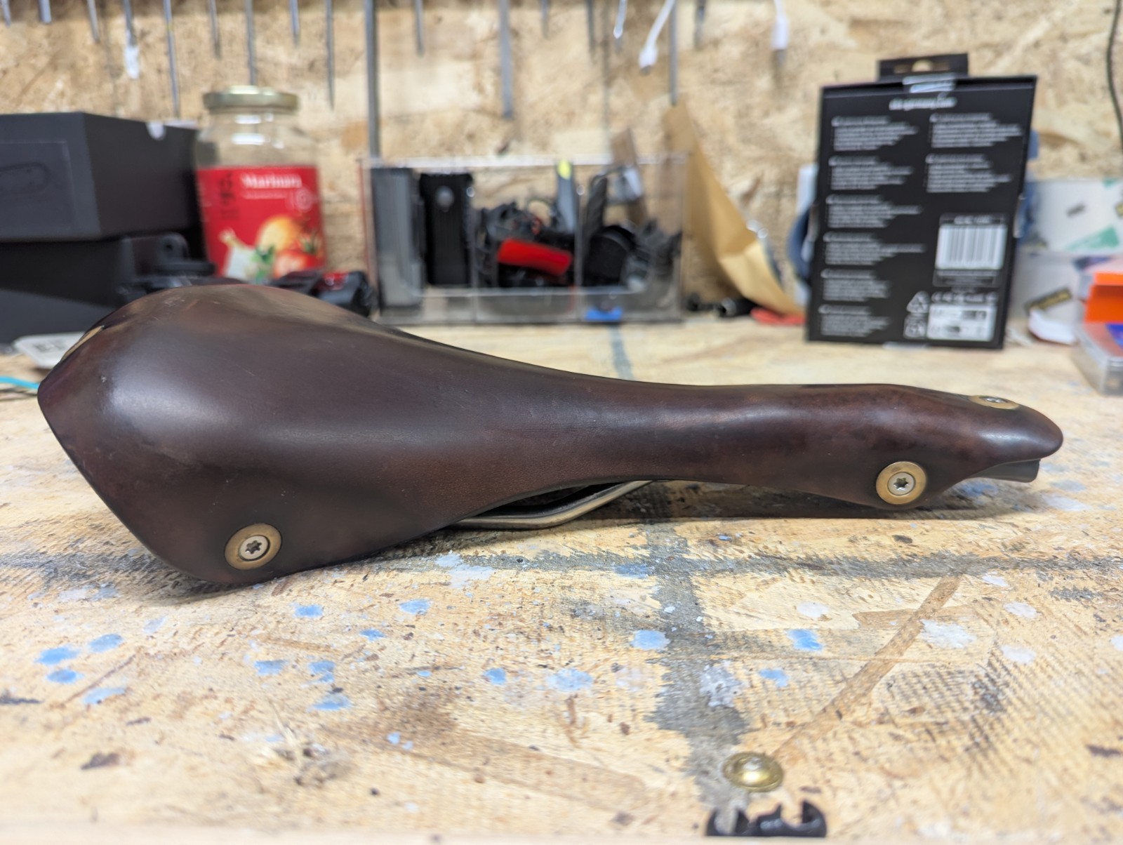 Gilles Berthoud Galibier Saddle Titanium Rails Leather Brown
