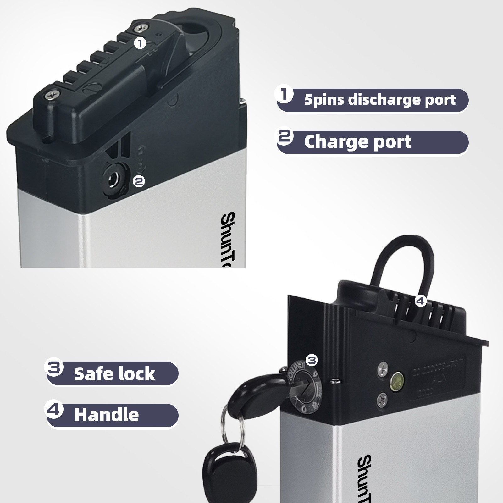 48V folding ebike battery 48V 14ah for SAMEBIKE 20lvxd30 Electric bicycle