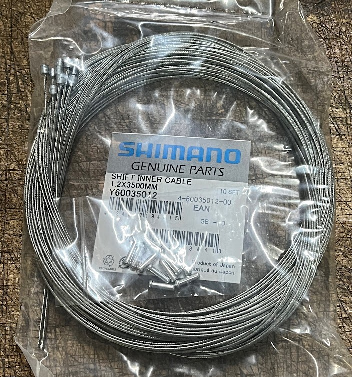 10 Pack – Shimano Inner Shift Cables 1.2 x 3500mm (Tandem / Triplets) BRAND NEW