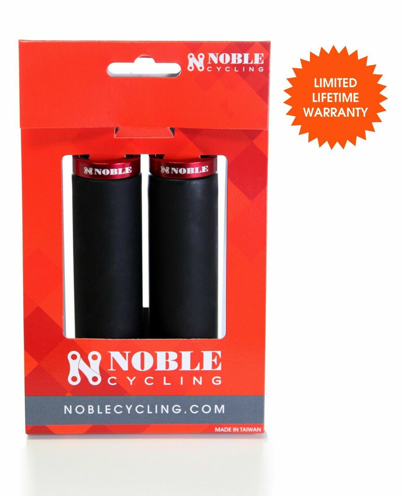 ATV Lock On Grips | MTB Lock-On Handlebar Grips – Red and Black
