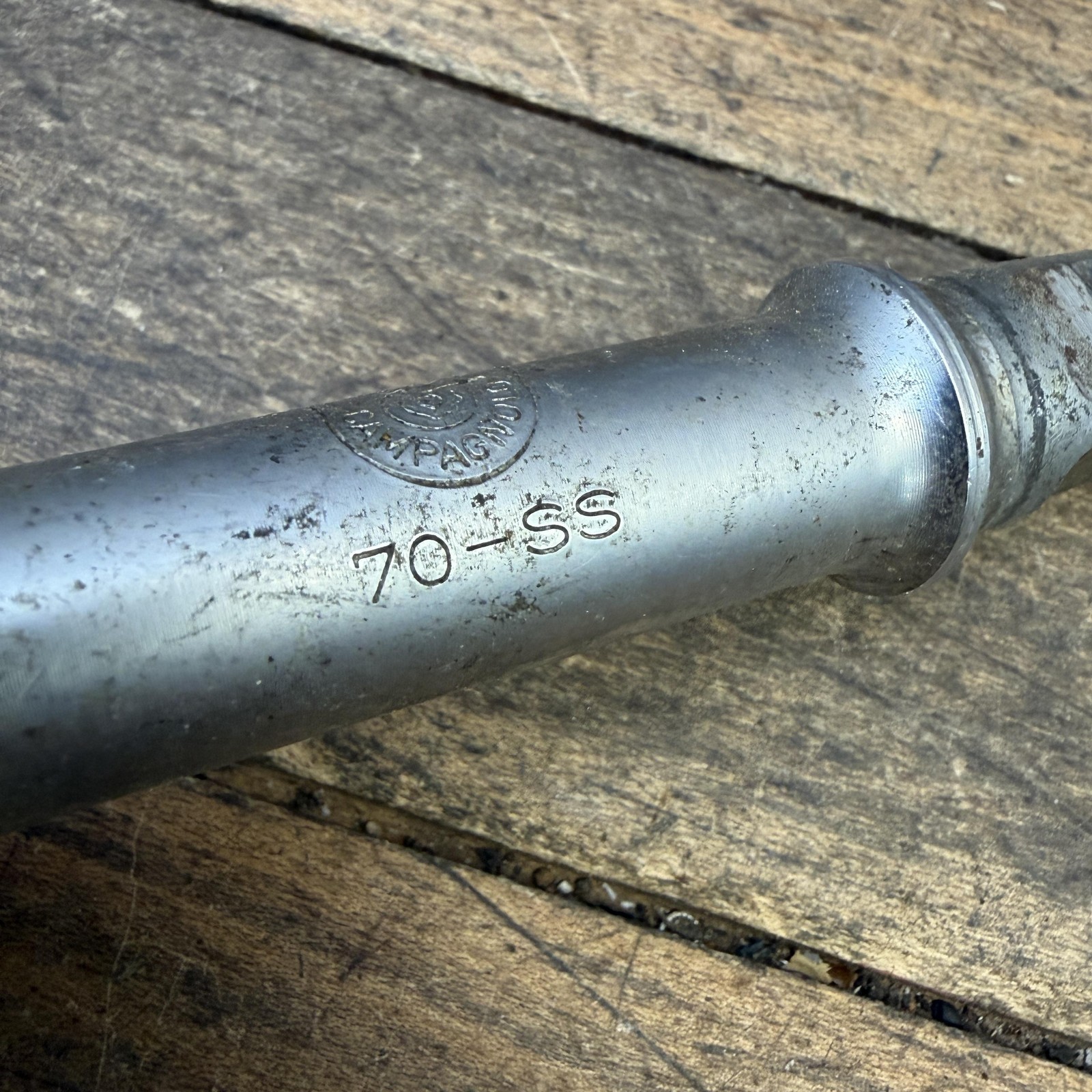 Vintage Campagnolo 70-SS Bottom Bracket Spindle 70mm 109mm ISO Italy Silver