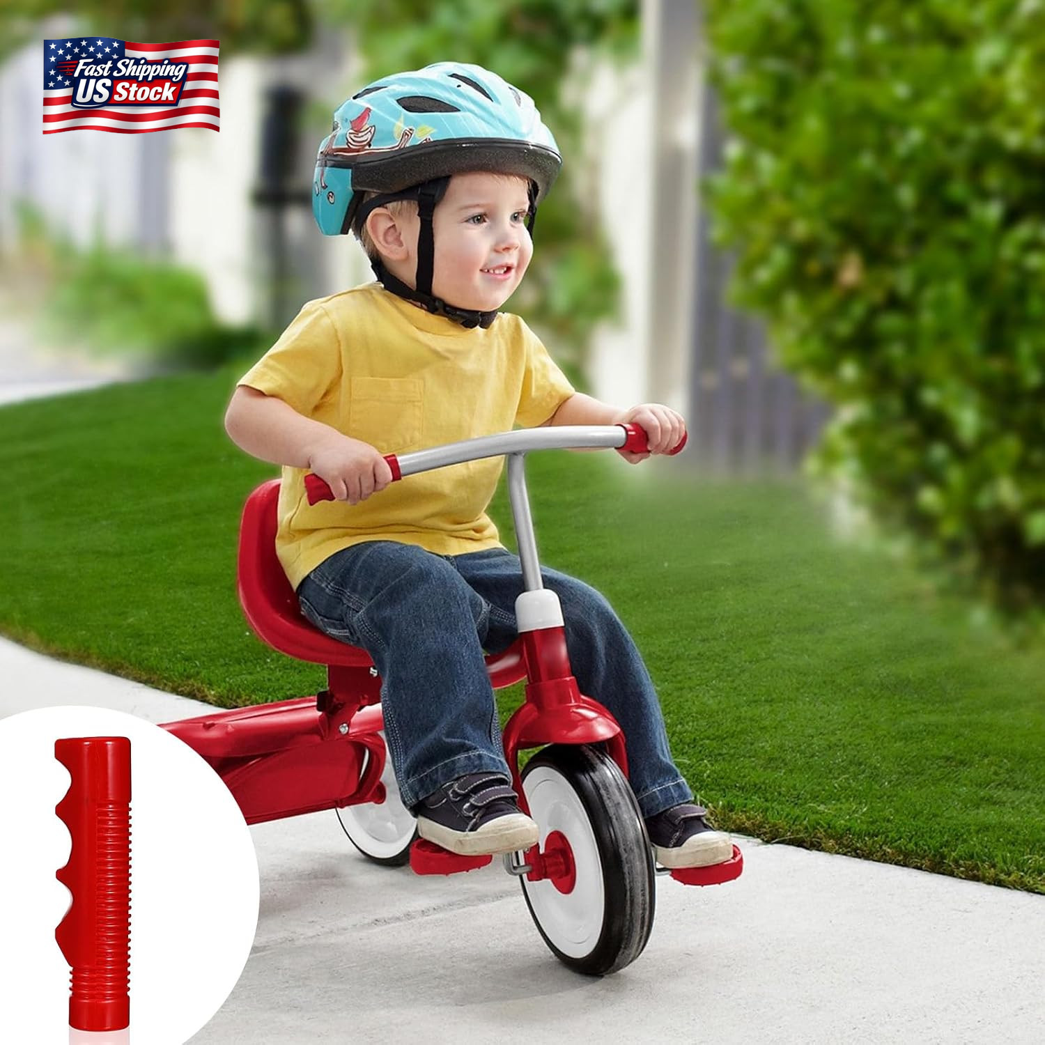 Handlebar Grips Compatible with Tricycle, 3/4 Inch Bicycle Grip, Kids Non-Slip-B