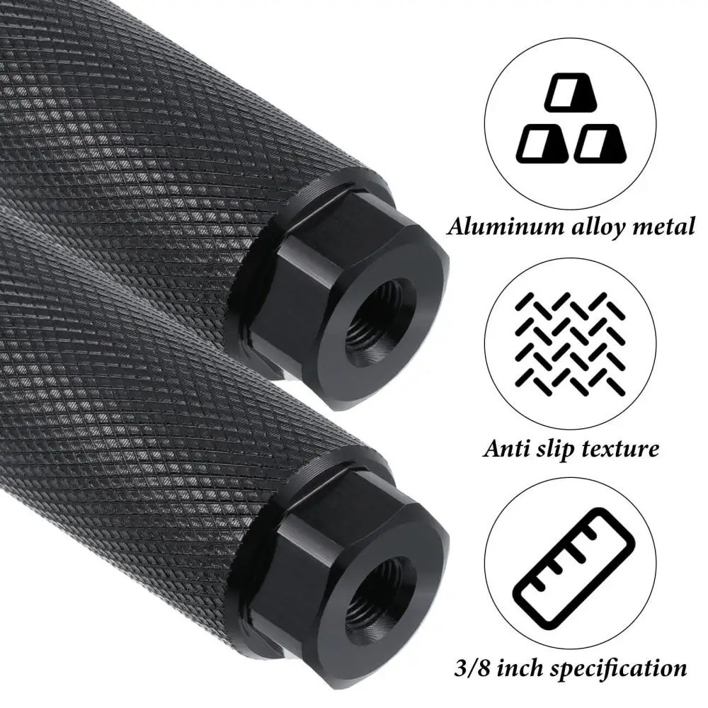 Bike Pegs Aluminum Alloy Lead Foot Bicycle Pegs MBX Pegs Fit 3/8 in Axles