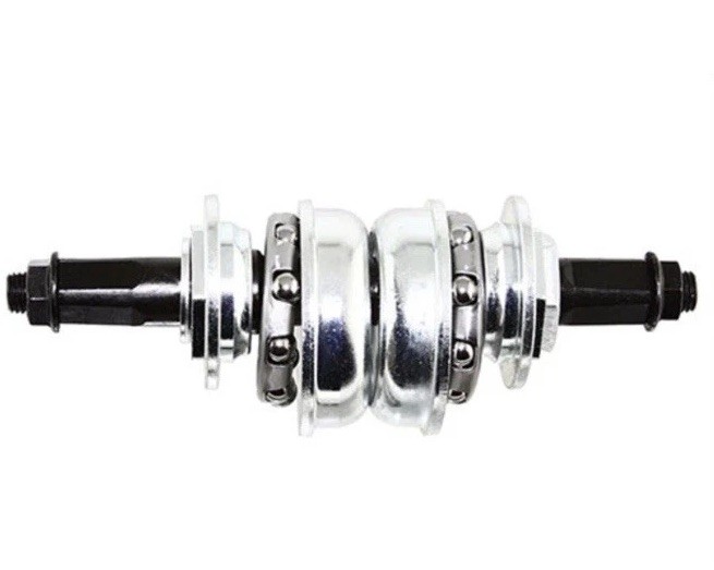 BICYCLE BMX BOTTOM BRACKET Euro CONVERSION KIT SET 1PC TO 3PC CRANK 136MM Chrome