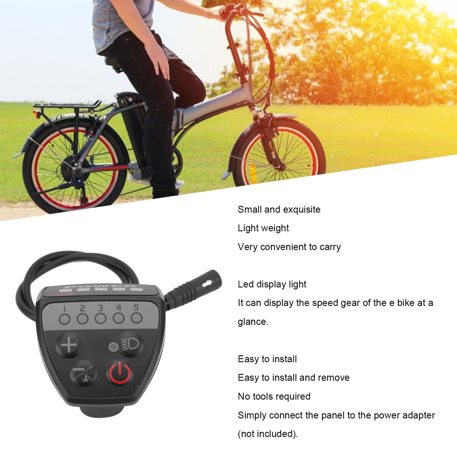 Electric Bike LED Display Speed Controller Smart Lightweight 36v 24v 48v Wa IEWP