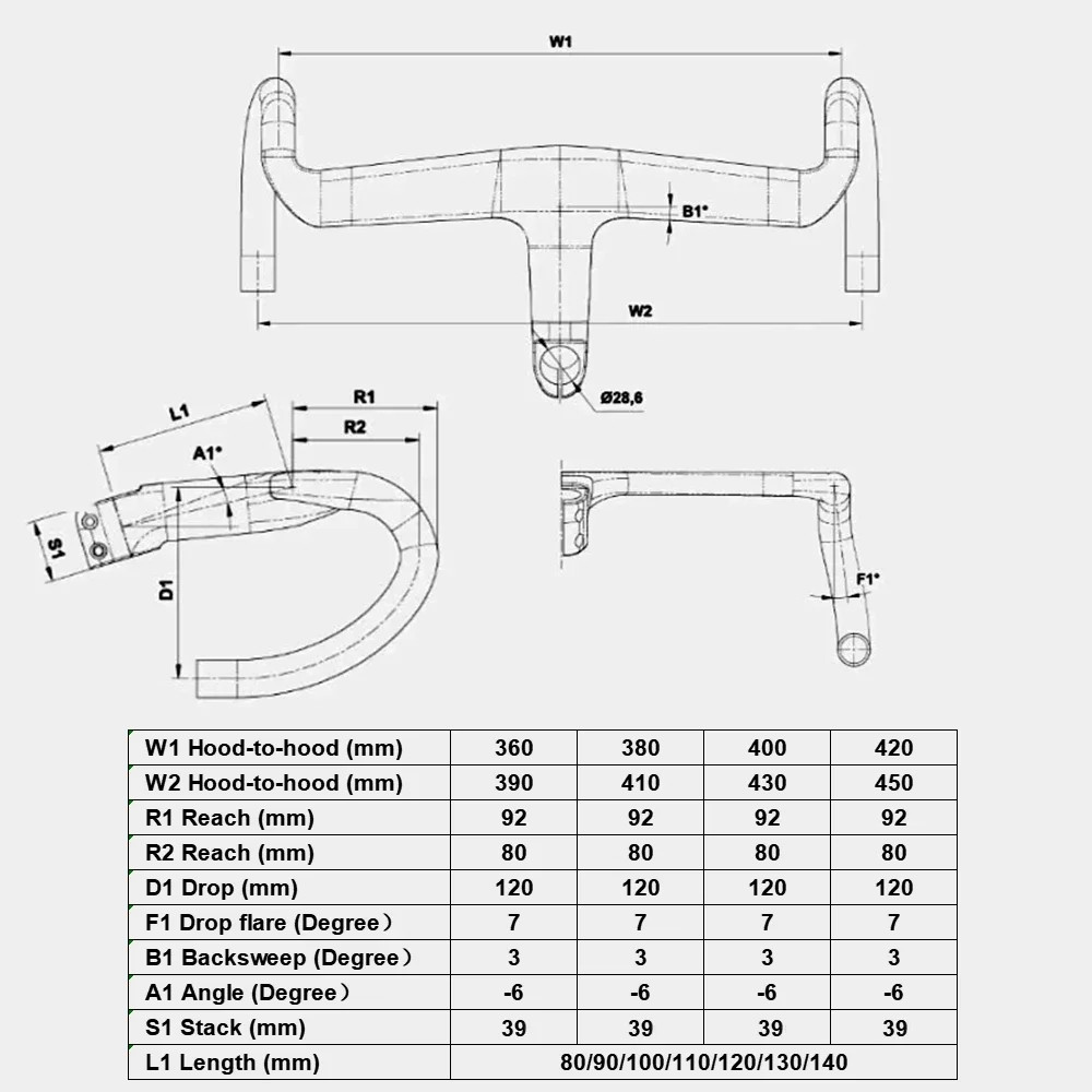 Carbon Fiber Handlebars for Road Bikes Full Internal Wiring Bicycle Accessorie