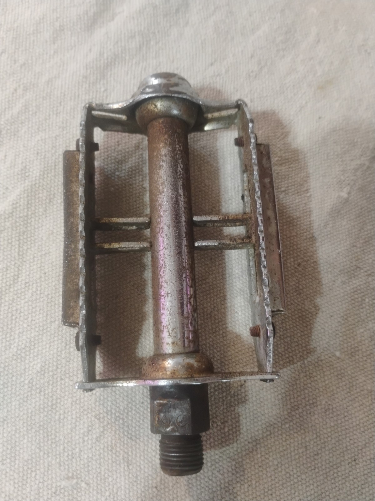 Vintage Chrome Rat Trap Pedals With Reflectors 9/16″ Pulled From Schwinn Le Tour