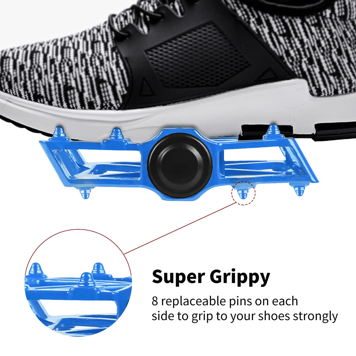 1Pair 9/16″ Bike Pedals Mountain Road Bicycle Flat Platform Non-Slip MTB Cycling