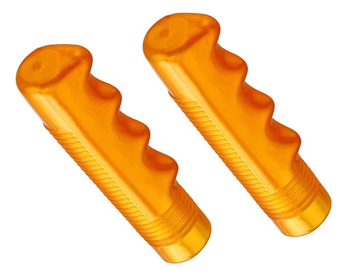 1 Pair! LOWRIDER Retro Bicycle Grips 7/8″ x 115mm Gold Flangeless Handlebar Pair