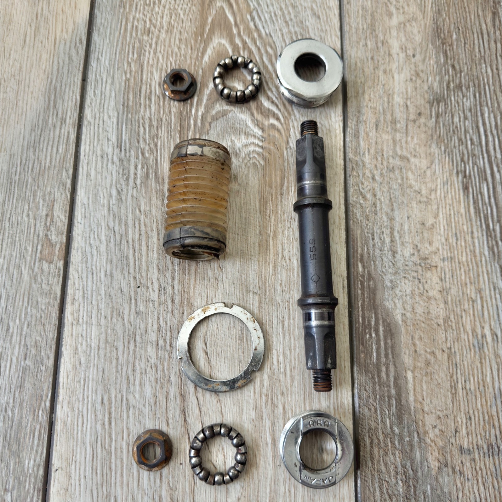 Vintage 1980 SR Silstar 170mm Double Crankset 52/40T Square Taper Read